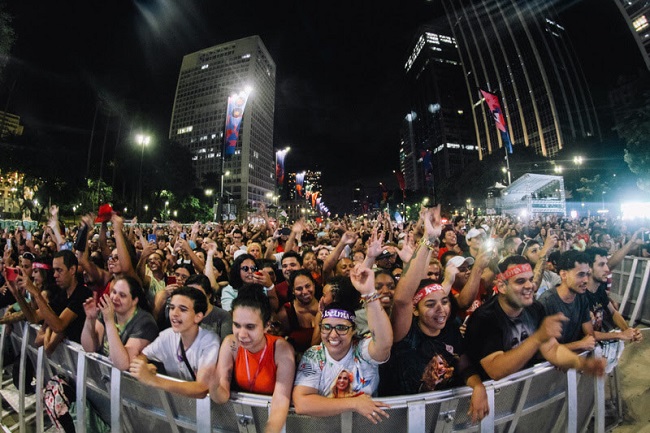 Palco do Anhangabaú, na Virada Cultural de 2024. Foto Divulgação