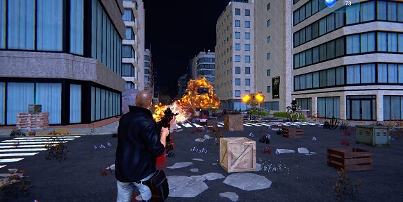 Andromis, shooter em terceira pessoa com foco em missões e destruição urbana em larga escala