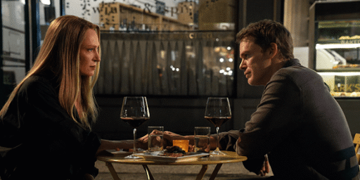 Uma Thurman e Michael C. Hall na 2ª Temporada de Dexter: Ressurreição
