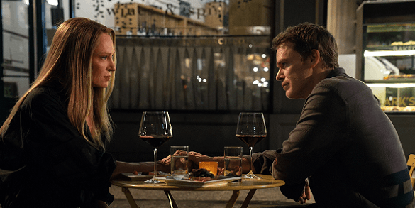 Uma Thurman e Michael C. Hall na 2ª Temporada de Dexter: Ressurreição